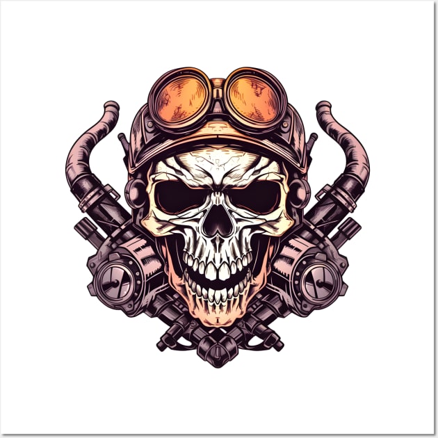 Garage Skull Design Wall Art by ragil_studio